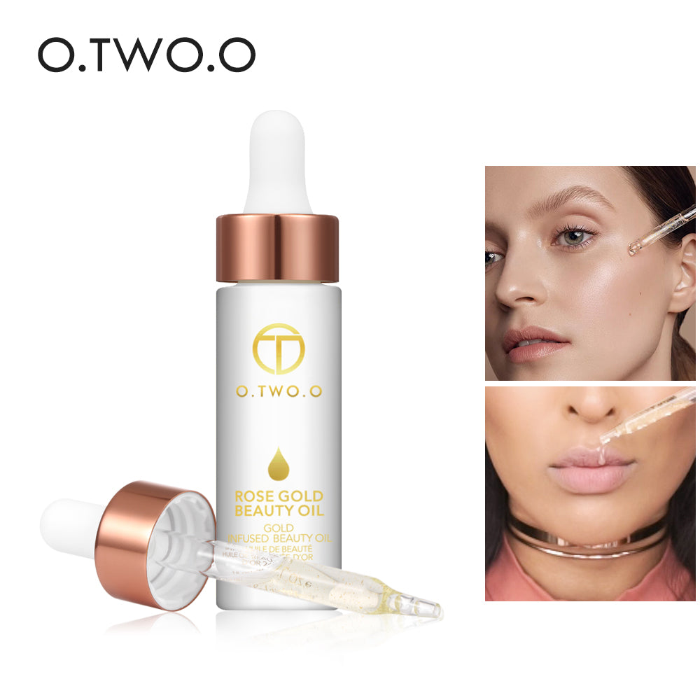 Nawilżające serum do twarzy z drobinkami złota Rose Gold Beauty Oil