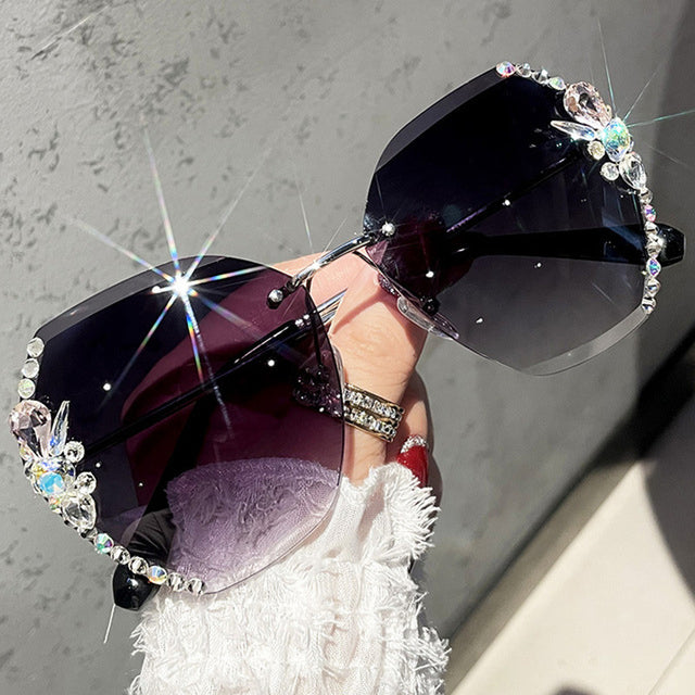 Okulary przeciwsłoneczne z ozdobną aplikacją DiamondEyes